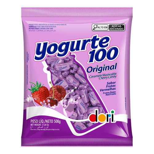Bala Mastigavel Yogurte100 Frutas Vermelhas 500g - Dori-1-